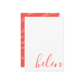 Carte de note de nom de script (Devant/Arrière en situation)