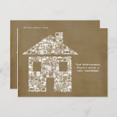 Carte de note de notification de nouvelle adresse  (Devant / Derrière)