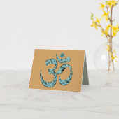 Carte de note de paix OM (Fleur jaune)