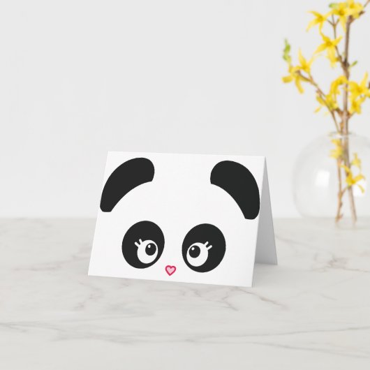 Carte de note de Panda® d'amour (Fleur jaune)