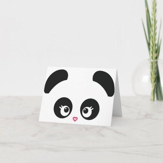 Carte de note de Panda® d'amour (Devant)