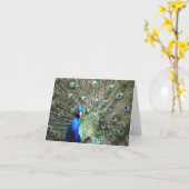 Carte de note de paon (Fleur jaune)