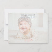 Carte de note de papeterie de nursery pour bébé en (Devant)