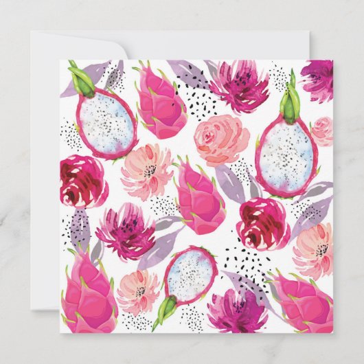 Carte de note de papeterie Mariage Pitaya (Dos)