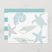 Carte de note de papeterie rose phare (Devant / Derrière)