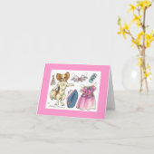 Carte de note de papier de poupée de Papillon (Fleur jaune)