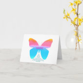 Carte de note de papillon de 29:11 de Jérémie (Fleur jaune)