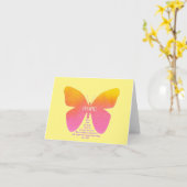 Carte de note de papillon de 29:11 de Jérémie (Fleur jaune)