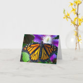 Carte de note de papillon d'éblouissement (Fleur jaune)
