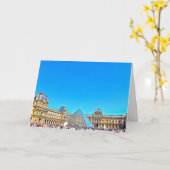 Carte de note de Paris comportant le Louvre (Fleur jaune)
