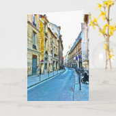 Carte de note de Paris comportant le Marais. (Fleur jaune)