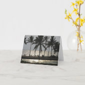 Carte de note de paysage de coucher du soleil (Fleur jaune)