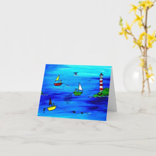 Carte de note de pêcheurs (Fleur jaune)