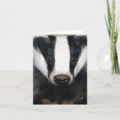 Carte de note de peinture de Badger européen (Devant)