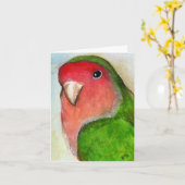 Carte de note de peinture de lovebird à facettes d (Fleur jaune)