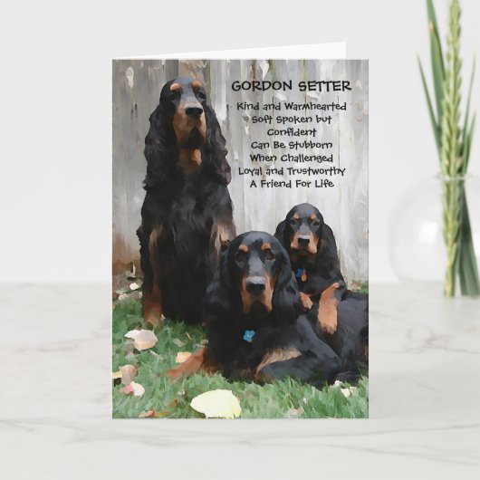 Carte de note de peinture Gordon Setter Generation (Devant)