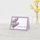 Carte de note de pensée de lilas (Fleur jaune)