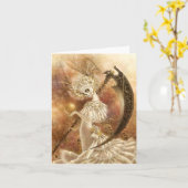 Carte de note de Père Noël Muerte (Fleur jaune)