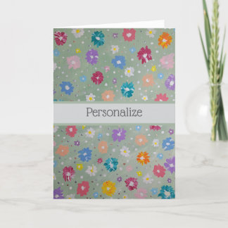 Carte de note de personnalisation Pastel Posie