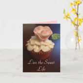 Carte de note de petit gâteau (Fleur jaune)