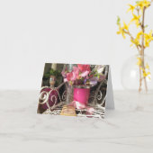 Carte de note de photo de pois sucrés (Fleur jaune)