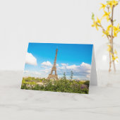 Carte de note de photographie de nuage de Tour (Fleur jaune)