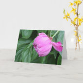 CARTE DE NOTE DE PIVOINE (Fleur jaune)