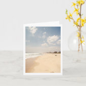 CARTE de NOTE de plage de Hamptons (Fleur jaune)