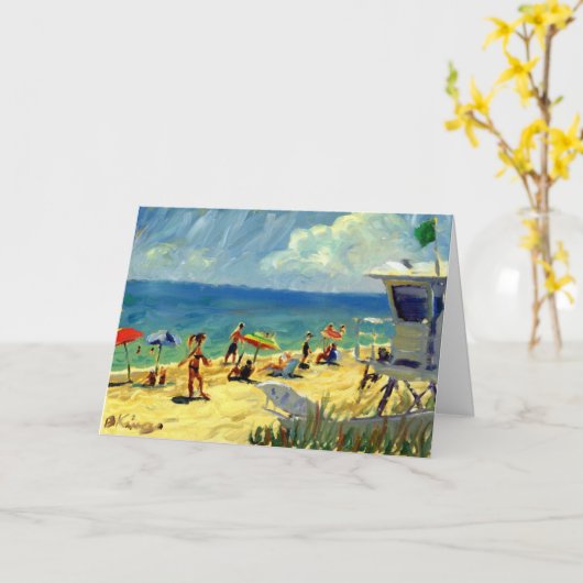 Carte de note de plage de Midtown (Fleur jaune)