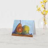 Carte de note de poires (Fleur jaune)