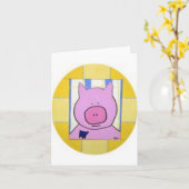 Carte de note de porc (Fleur jaune)