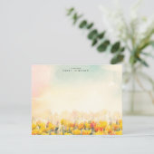 Carte de note de pré fleuri (Debout devant)