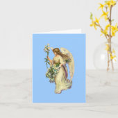 Carte de note de prière Angel vintage (Fleur jaune)