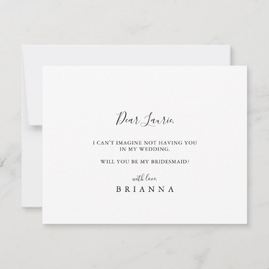 Carte de note de proposition de servante d'informa (Dos)