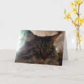 Carte de note de ragondin du Maine de Meow (Fleur jaune)