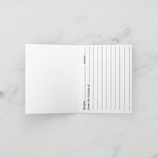 Carte de note de recette de Flamant rose (Intérieur)