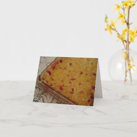 Carte de note de recette de gâteau de décharge (Fleur jaune)