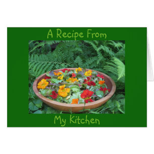 Carte de note de recette vide