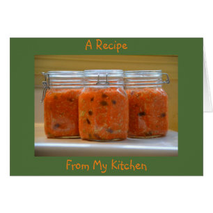 Carte de note de recette vide