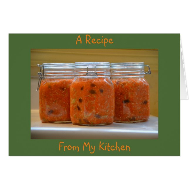 Carte de note de recette vide (Devant Horizontal)