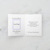 Carte de note de remerciement de la photo commémor (Intérieur)