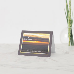 Carte de note de remerciement de la sympathie vier