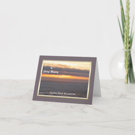 Carte de note de remerciement de la sympathie vier (Devant)