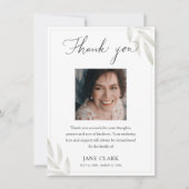 Carte de note de remerciement funéraire (Devant)