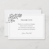 Carte de note de remerciement funéraire (Devant)