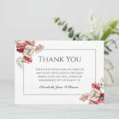 Carte de note de remerciement funéraire | Photos d (Debout devant)