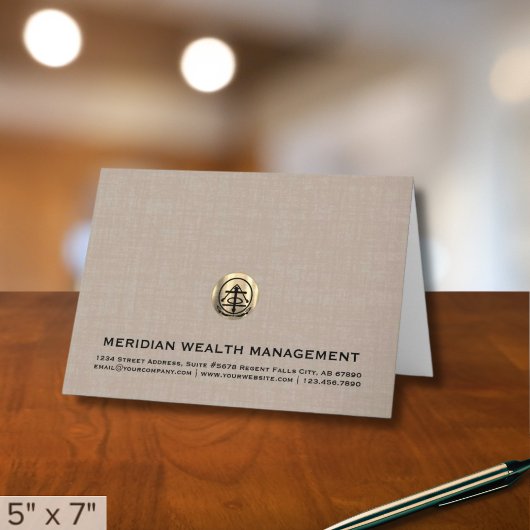 Carte de note de remerciement Logo personnalisable