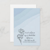 Carte de note de réservation personnalisable (Devant / Derrière)