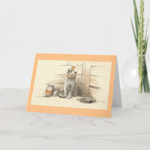 Carte de note de réussite pour chats vintages
