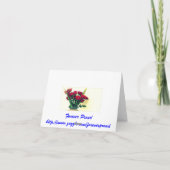 Carte de note de rose blanc (Dos)